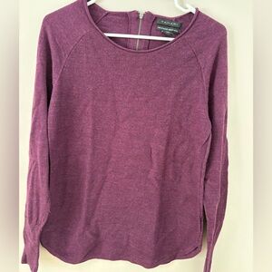 Tahari Plum Knit Top